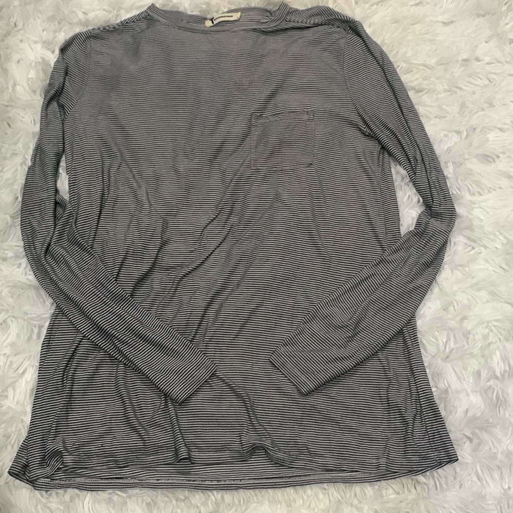 Alexander Wang Pocket Jersey Stripe Long Sleeve